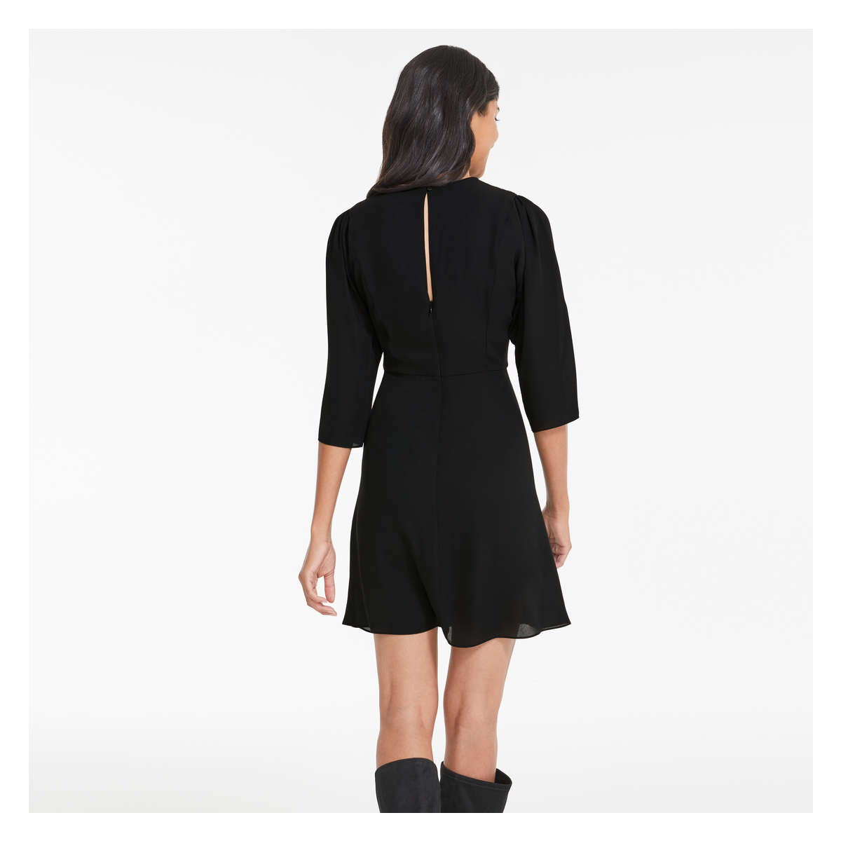 Satin Dress in JF Black from Joe Fresh